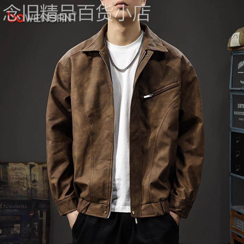 美拉德复古皮衣男士外套2025新款春秋冬季潮牌痞帅飞行皮夹克男款