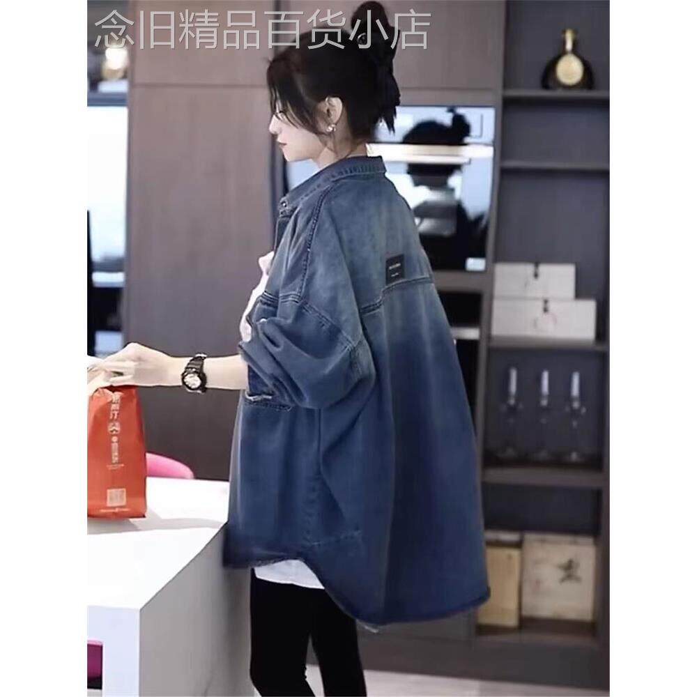 慵懒风衬衫外套女2025新款春秋款长袖中长款加绒设计感小众衬衣女