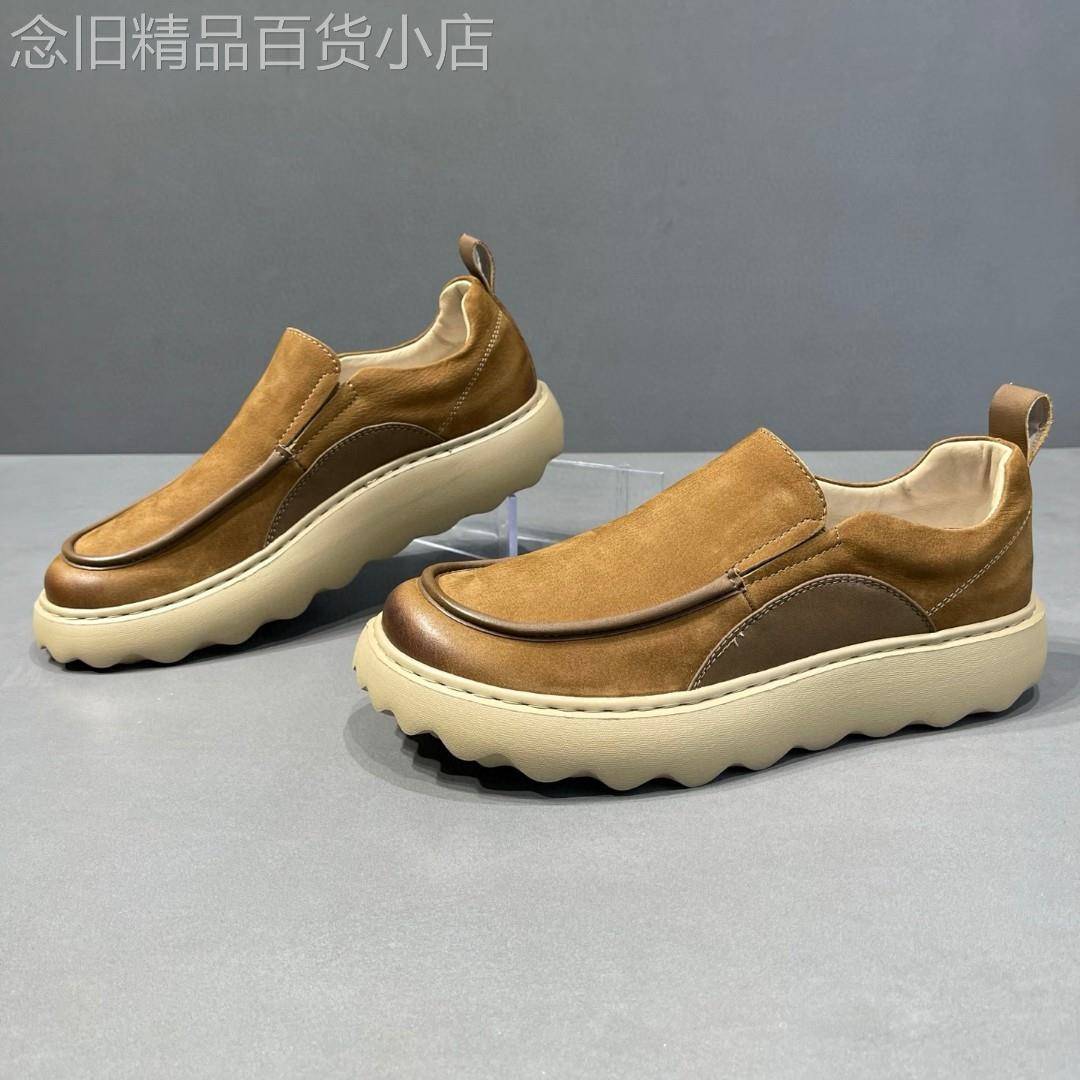 2025秋季新款大头乐福鞋新款复古休闲皮鞋男士感运动英伦豆豆鞋男