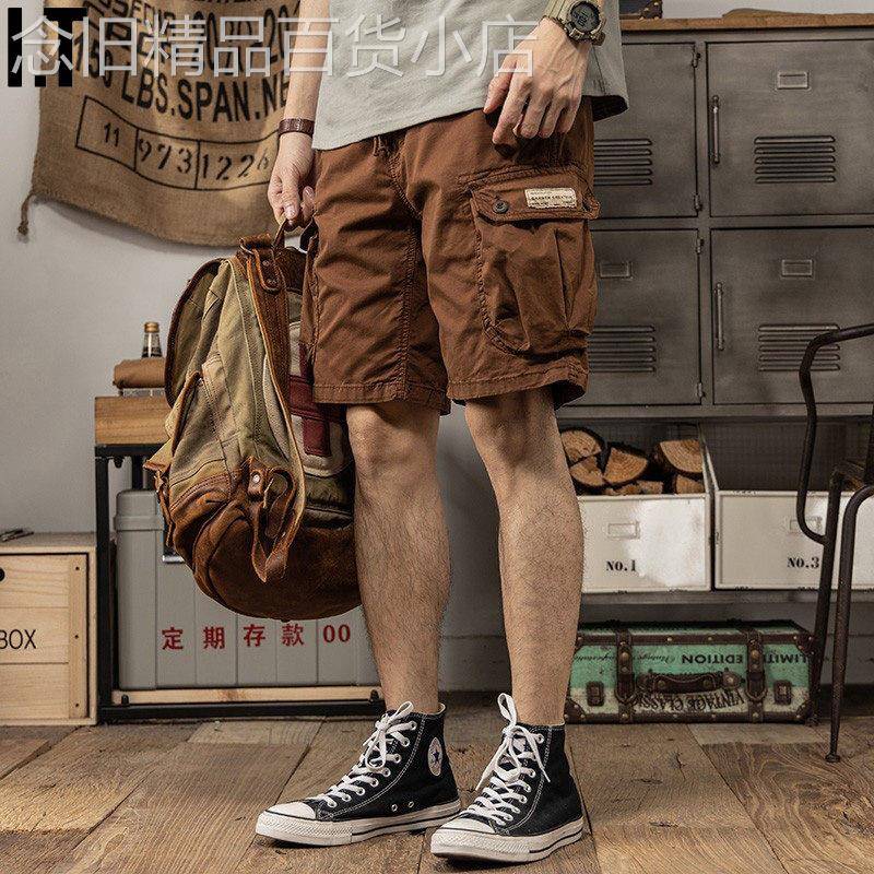 Madness Mdns Clot潮流做旧休闲工作服短裤男美式复古宽松五分五