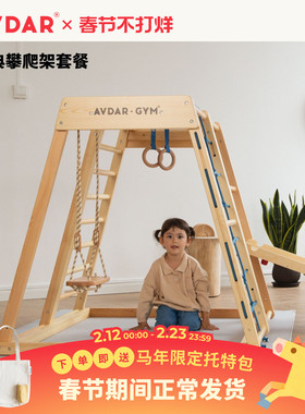 AVDAR攀爬架儿童室内经典款宝宝家庭小型乐园滑梯秋千吊环组合