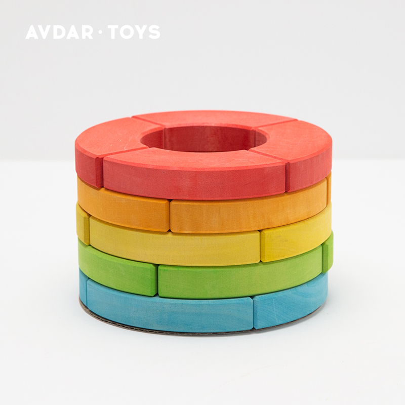 AVDAR 小建筑师系列多块弯块积木 男孩女孩儿童益智玩具早教教具 - 封面