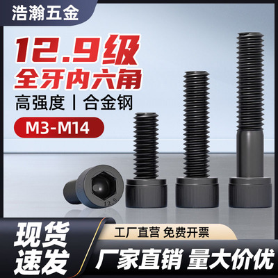 12.9级高强度内六角螺丝M3-M12