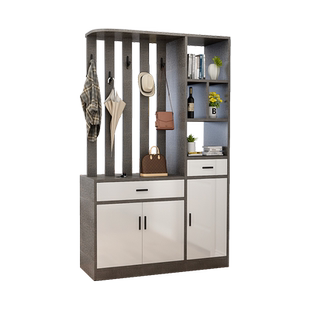 实木门厅柜客厅隔断柜双面玄关柜入户间厅柜现代中式酒柜屏风鞋柜