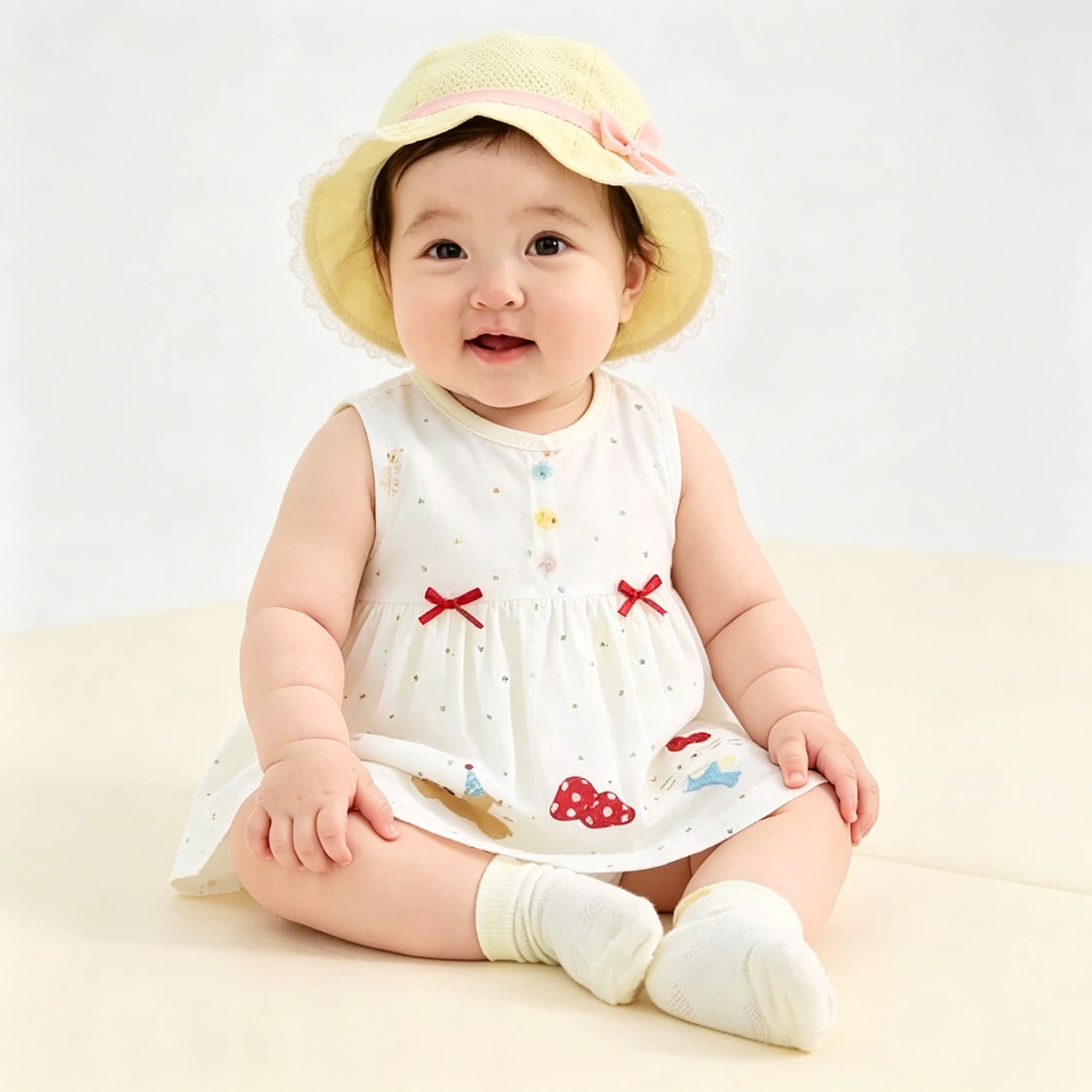 全棉纯棉夏季婴儿新款儿童洋派时尚女宝宝夏装女童卡通吊带裙