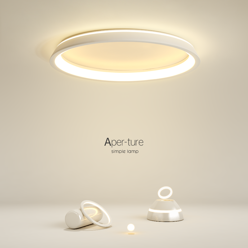 最光灯饰圆形led吸顶灯简约现代卧室灯创意客厅灯餐厅书房阳台灯