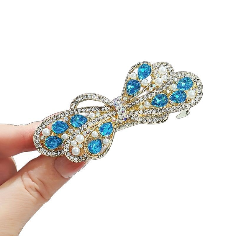 韩版水晶蝴蝶结发夹网红轻奢镶钻一字夹后脑勺半扎气质一字发卡女,饰品/流行首饰/时尚饰品新,民族风发饰,淘宝优惠券,粉丝福利购,淘宝优惠卷