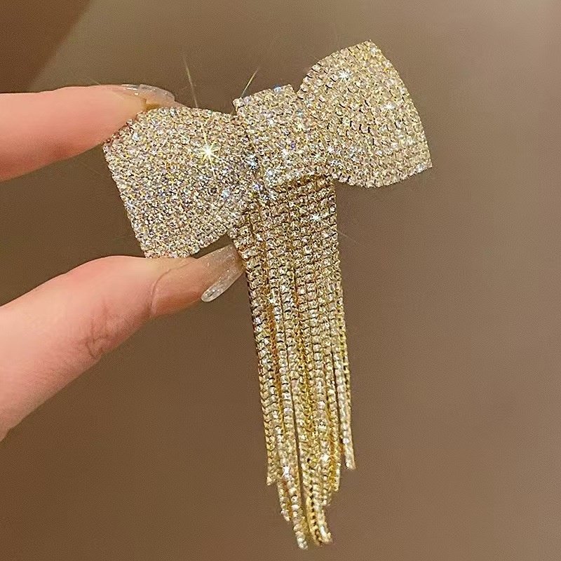 镶钻蝴蝶结流苏发夹网红新款水钻发卡头饰夹子韩国精致刘海夹侧边,饰品/流行首饰/时尚饰品新,民族风发饰,淘宝优惠券,粉丝福利购,淘宝优惠卷