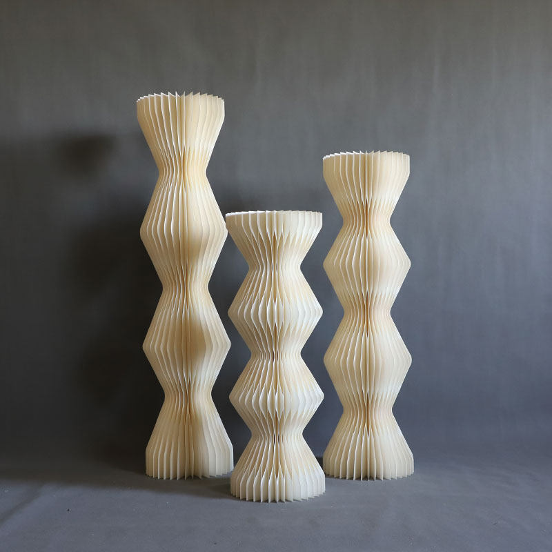 婚庆道具折纸甜品台摆件罗马柱路引圆柱折叠婚礼舞台布置装饰花柱