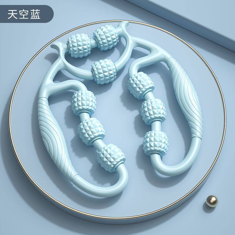 瘦腿神器环形夹腿小腿按摩滚轮滚轴狼牙棒泡沫轴肌肉拉伸放松按摩