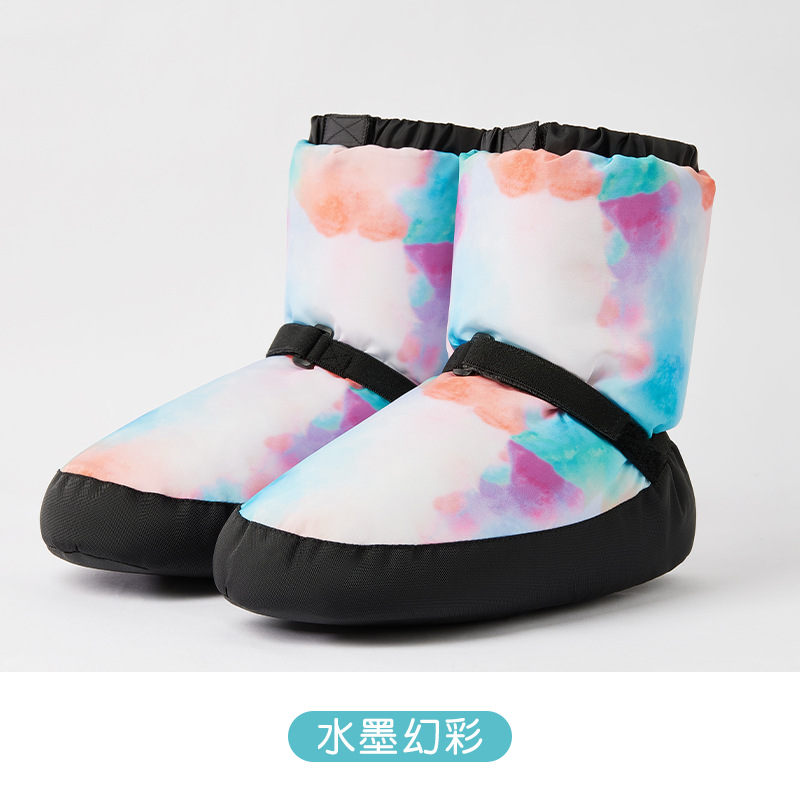 芭蕾保暖靴女软底舞蹈练功棉鞋儿童专业加绒加厚冬季舞蹈保暖鞋