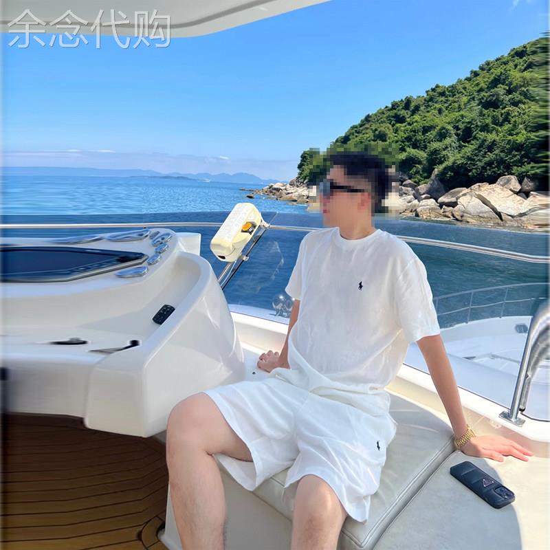 冰丝麻短袖短裤套装男士夏季薄款潮牌痞帅速干透气宽松休闲两件式