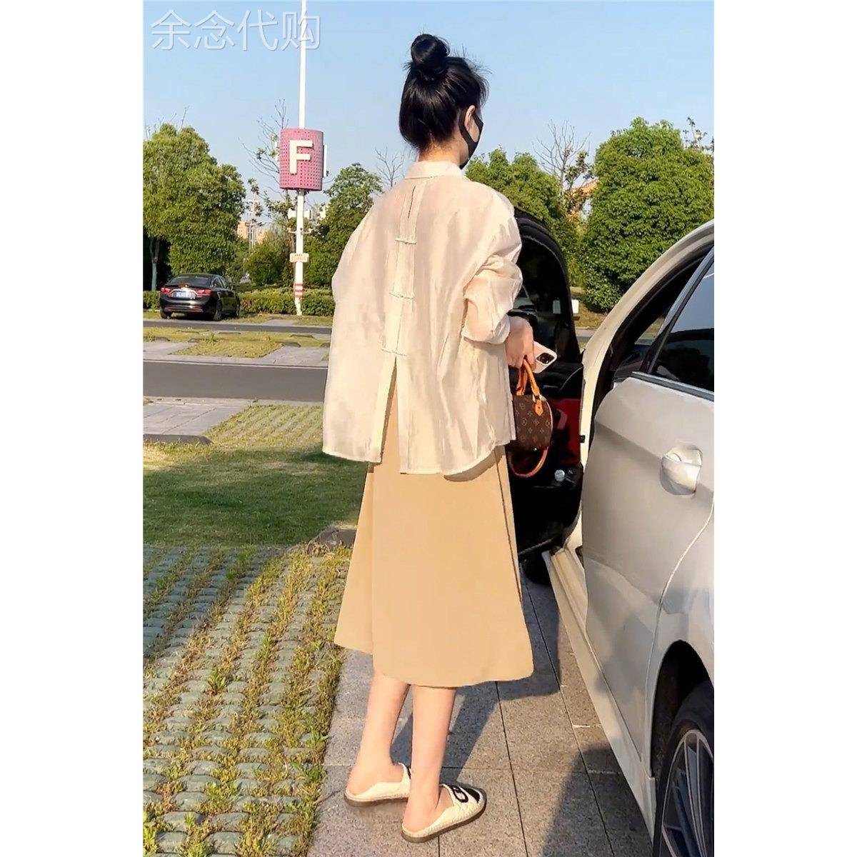 潮牌1212新款防晒衬衫女夏季新款韩版宽松小个子上衣开衫吊带裙