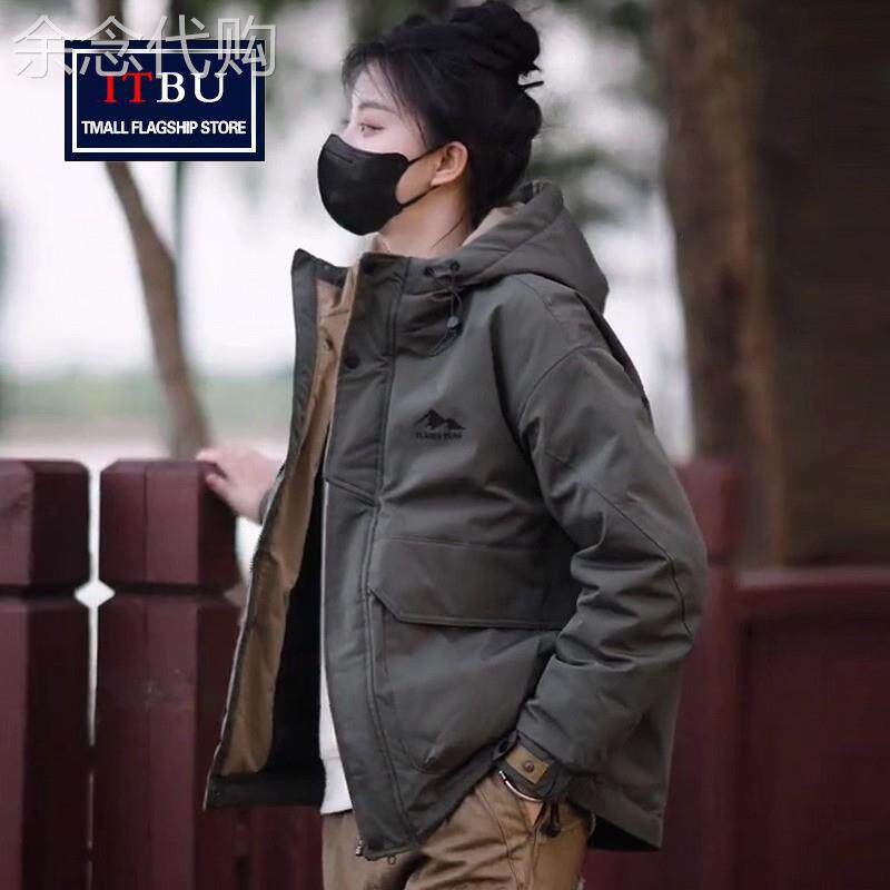 高端冲锋衣男外套男士冬季2026新款爆款连帽工装夹克棉服男款冬装