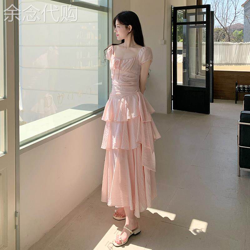 粉色法式连衣裙女夏季2026新款绝美超好看甜美温柔风漂亮公主裙子