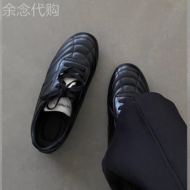 经典阿甘鞋男士夏季万能道德训练鞋黑色平底休闲运动鞋圆头通勤运