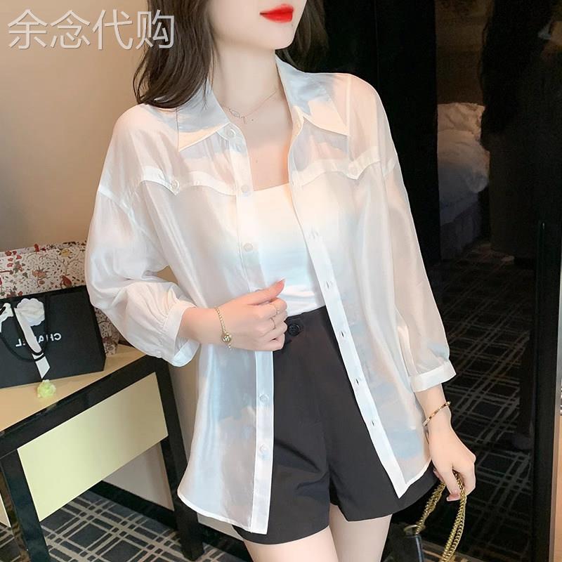雪纺衬衫女士夏季薄款2026新款防晒衣设计感小众空调开衫外套上衣