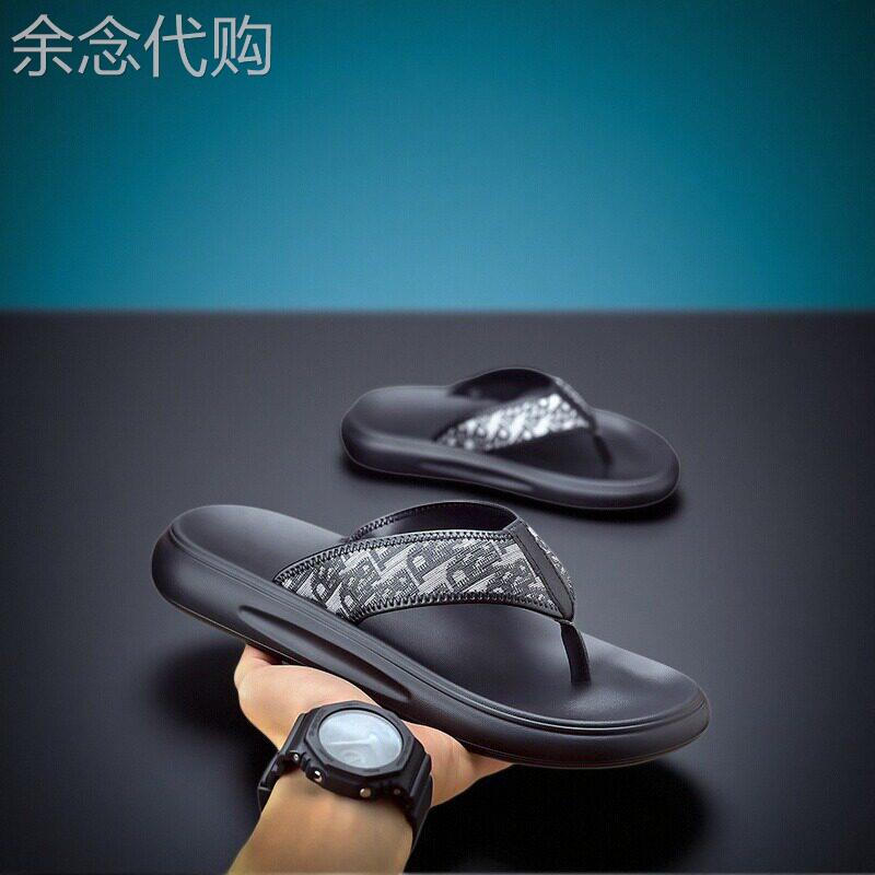 vkwwhy真皮拖鞋男夏季2025新款男士休闲人字拖外穿厚底防滑沙滩鞋