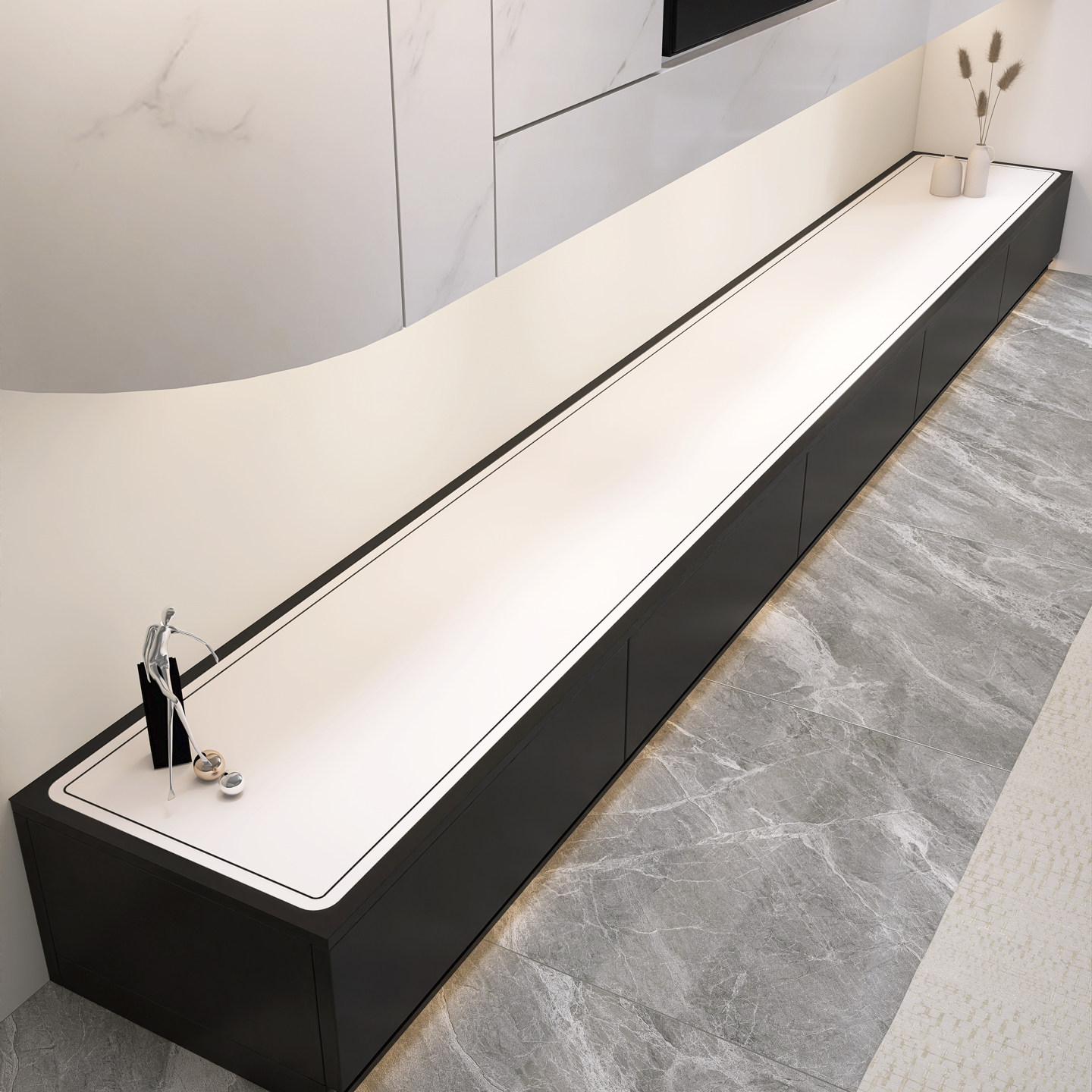 电视柜台面保护垫高级感桌垫长条桌布电视柜垫子防水防脏餐边柜垫,居家布艺,桌布,淘宝优惠券,粉丝福利购,淘宝优惠卷