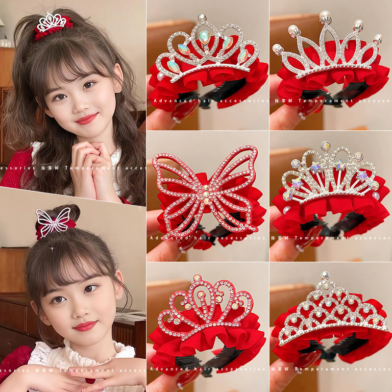 儿童公主皇冠发夹女童扎高马尾盘发扣丸子头神器小女孩不伤发头饰,饰品/流行首饰/时尚饰品新,发饰,淘宝优惠券,粉丝福利购,淘宝优惠卷