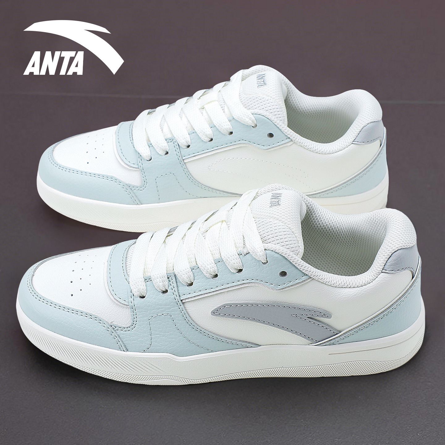 安踏女鞋板鞋低帮小白鞋休闲鞋