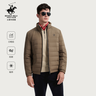 比华利保罗25冬季新款男士短款立领羽绒服保暖耐磨舒适易打理