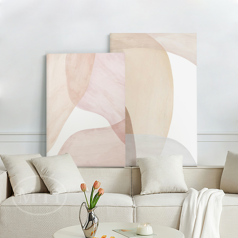 定做北欧风厅发装饰抽象画沙背景壁画艺术无框现代简墙约玄客关画