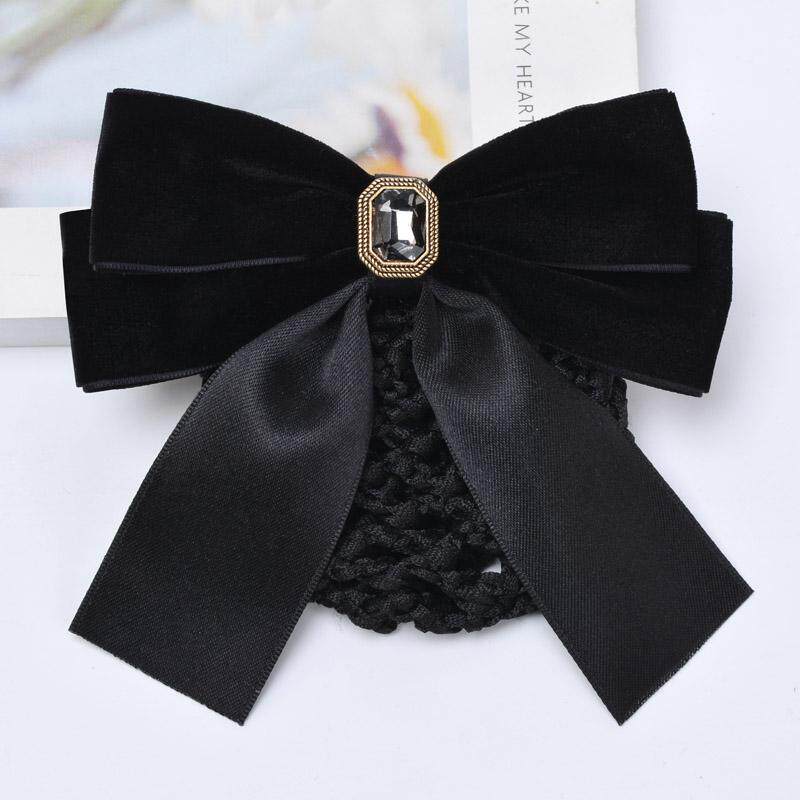 头花女职业护士发网工作盘头发丝绒简约空姐高级感网兜2025年新款