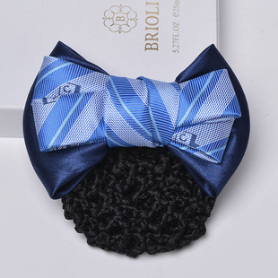 初炫职业头花信合信用社农村信用社头花女发网韩版蝴蝶结细网银行