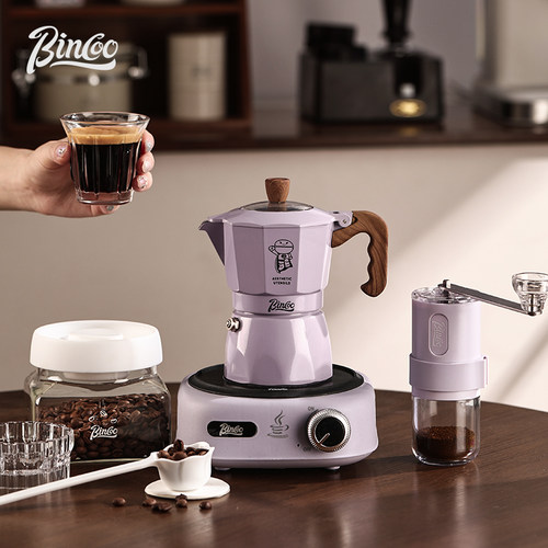 Bincoo双阀摩卡壶家用小型意式浓缩咖啡萃取机可携式煮咖啡壶套装