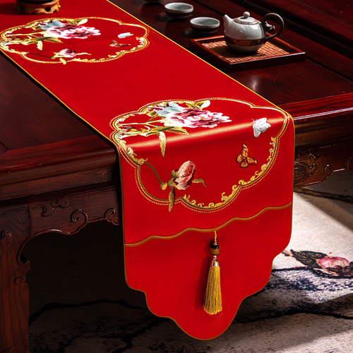 新年茶几桌布高端轻奢中式茶旗