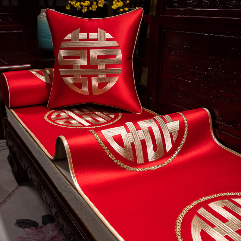 新中式结婚沙发垫婚礼喜字刺绣垫子新款红色婚庆盖布喜庆婚房盖巾,居家布艺,沙发垫,淘宝优惠券,粉丝福利购,淘宝优惠卷
