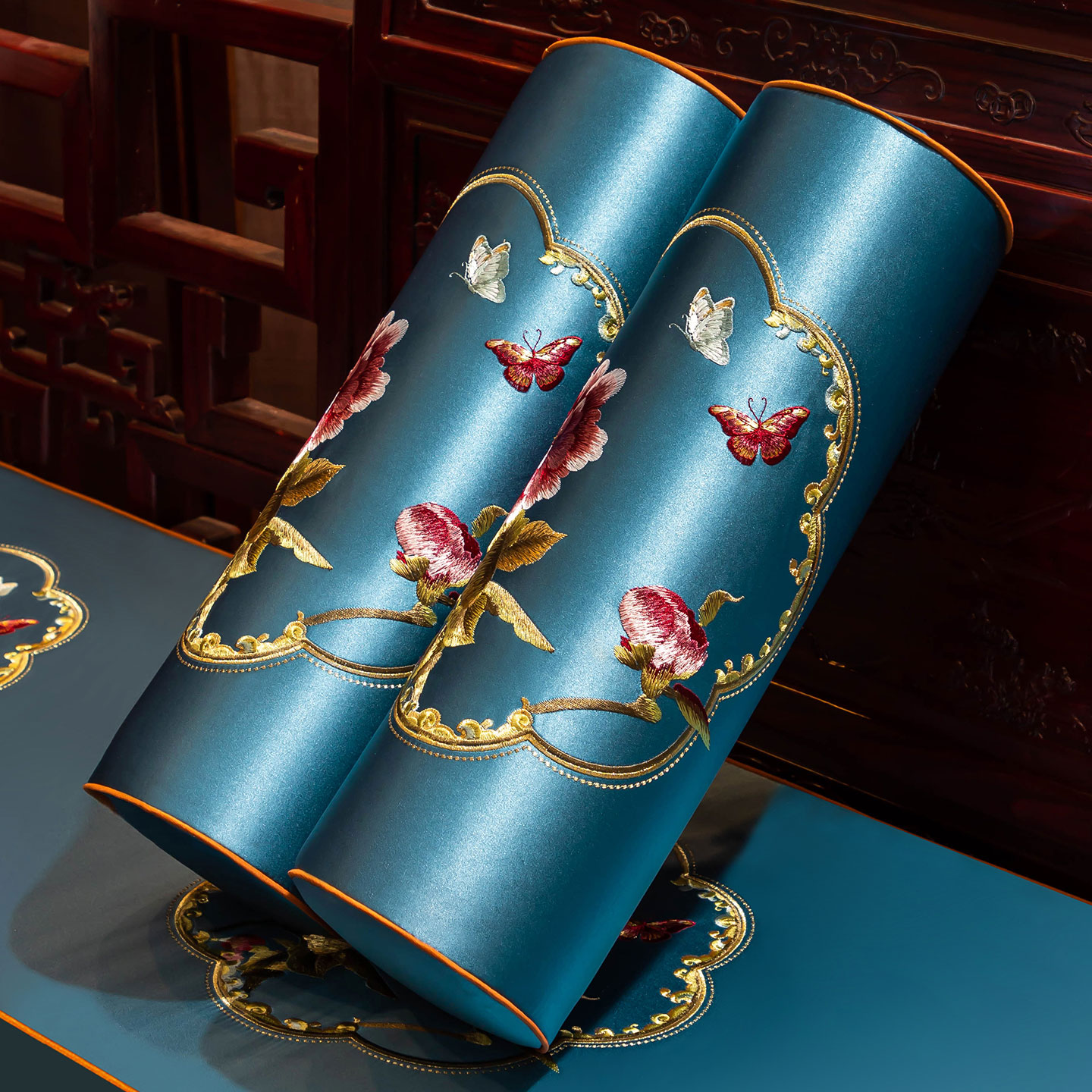 新中式扶手枕红木沙发靠枕