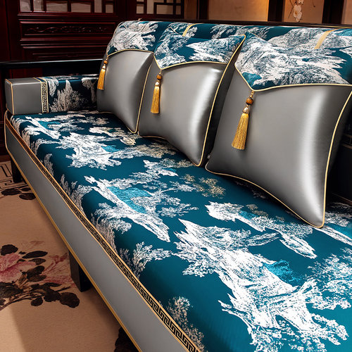 新中式红木沙发垫子定制