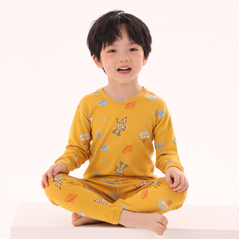 儿童秋衣秋裤套装纯棉舒绒内衣