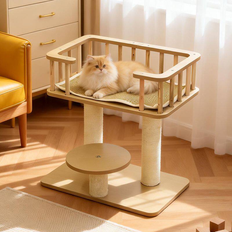 猫爬架猫窝猫树一体木制