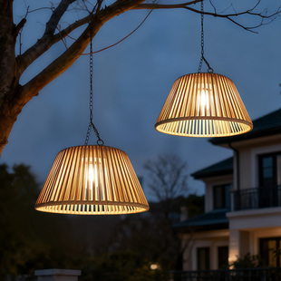 太阳能户外吊灯防水庭院灯室外凉亭走廊过道阳台灯阳光房葡萄架灯