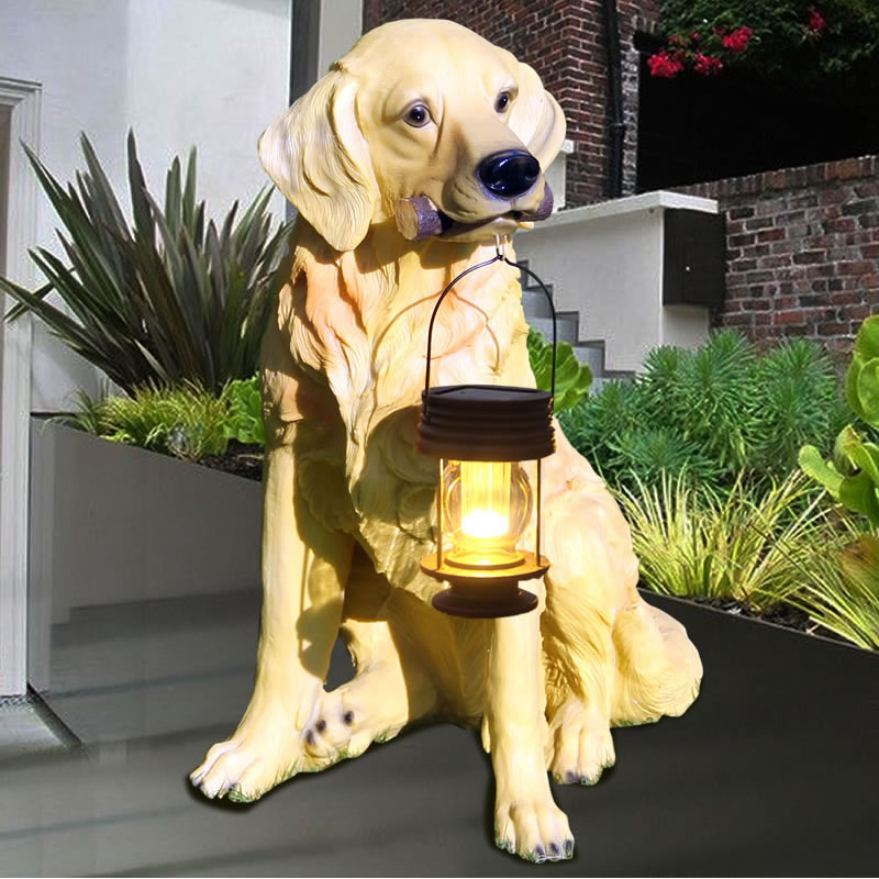 太阳能庭院灯户外仿真狗狗小夜灯花园别墅阳台氛围摆件大门口草坪