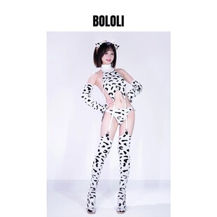 BOLOLI日本原创设计吊带露背奶牛毛衣二次元cosplay摄影会穿搭