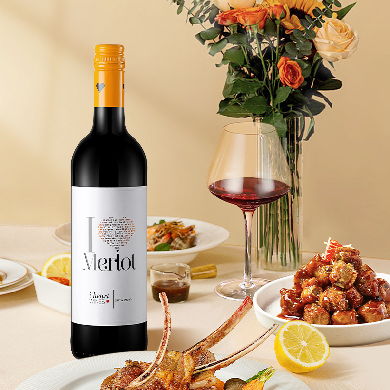 爱嗨正品原瓶进口红酒美乐干红葡萄酒自饮微醺单支750ml