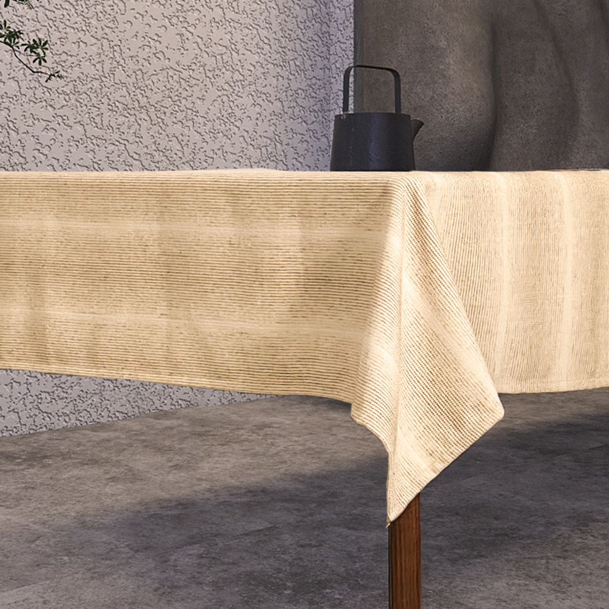 场iPower意式轻奢条纹桌布棉长方形大圆桌书桌餐桌设计师款定制