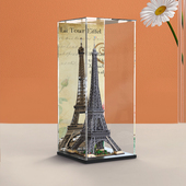 适用 乐高10307法国巴黎埃菲尔铁塔积木亚克力透明防尘收纳展示柜