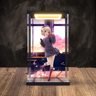 适用FURyU TENITOL 虚拟主播 时雨羽衣手办回型灯透明高清展示柜
