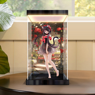 适用 TENITOL TALL 约会大作战 第五季时崎狂三手办灯箱款展示柜