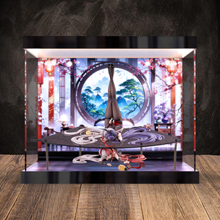 适用AniGame碧蓝航线松戏梅应瑞其上&肇和其下亚克力灯箱款展示柜