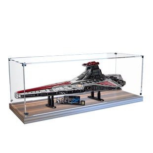 展示柜适用乐高75367 星球大战UCS狩猎者级歼星舰模型木制收纳架