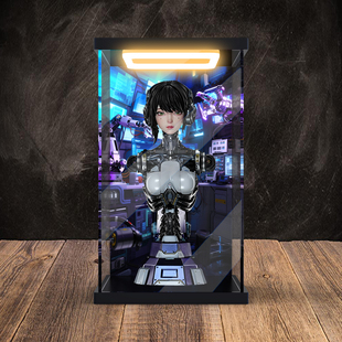 佳寻亚克力展示盒适用灵笼 ASH 半身像模型手办收纳回灯展示柜