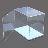 玩具收纳架适用乐高防尘罩积木陈列亚克力透明盲盒可开门展示柜子