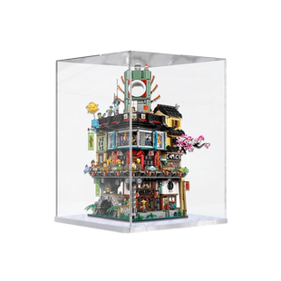 亚克力展示盒适用乐高70620 幻影忍者之城积木模型透明收纳防尘盒
