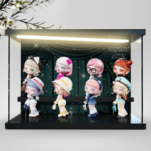 适用TNTSPACE ANITA3代时装周系列潮玩盲盒灯光收纳架场景展示柜